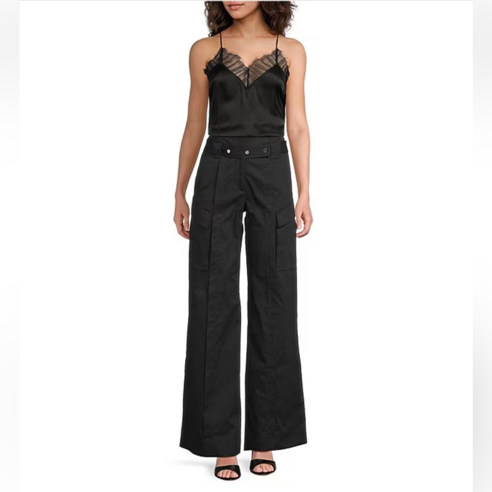 IRO Melania Twill Mid Rise Straight Leg Belted Pants size 10
